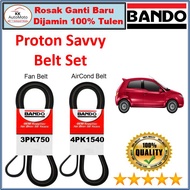 BANDO - Proton Savvy Bando Original Alternator Fan Belt , Air Con [ 3PK750 + 4PK1540 ]