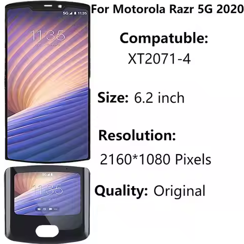 6.2"100% Original New For Motorola Moto Razr 5G 2020 LCD Display Touch Screen Digitizer Assembly 2.7