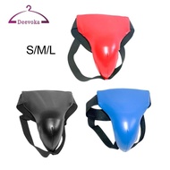 [deevoka] Taekwondo Groin Guard, Jockstrap Groin Protectors PU Leather Abdominal Protector
