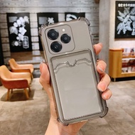 for itel A80 A70 a 80 70 itelA80 itelA70 Card Slot Case Shockproof Transparent Soft TPU Wallet Holde