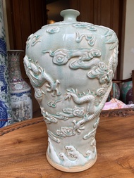 Guci meping celadon naga dinasti ming antik tua lawas mewah 50cm