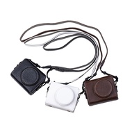 ZV1 PU Half Case Bag Base Cover + Shoulder Strap for Sony ZV-1 Camera