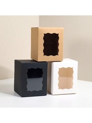 20 hộp quà giấy trong suốt, 8x8x10cm, thích hợp đựng ly rượu, chân nến, 9 Oz, làm quà tặng tiệc cưới