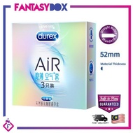💛Kondom NIPIS💛FantasyBox Durex AiR Condoms Invisible Ultra Thin Lubricated Condom 3 pcs Kondom Ultra