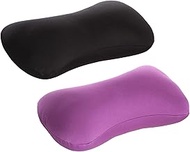 2 Pack Microbead Neck Pillow Squishy, Bone Headrest Pillow Neck &amp; Cervical Support Bolster Cushion Comfortable Soft Universal Tube Pillow for Home Sofa Bed Travel Car Sleeping (Black + Purple)