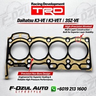TRD Metal Head Gasket Daihatsu K3-VET 3SZ-VE 1.0MM Gold Series  High Quality Myvi K3 Alza