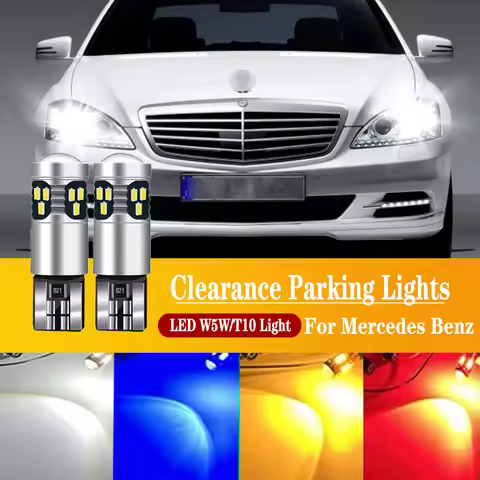 2PCS LED Parking Light T10 W5W Clearance Lamp CANbus For Mercedes Benz W221 W220 W163 W164 W203 C E 