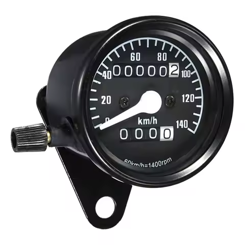 12V Speedometer Black Face Dual Odometer Dirt Bike Application High Universality Fitment For Off-roa