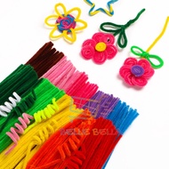 6MM COLORFUL CHENILLE STEMS KIDS PLUSH STICK CHILDREN'S EDUCATION ART MATERIALS PIPE CLEANERS KRAFTA