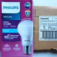 Philips LED 8W 8 Watt Putih Lampu Hemat Energi Eye Comfort Cool Bohlam