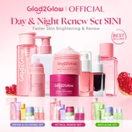 [19 MAR SBD EXCLUSIVE] Glad2Glow 8In1 Skincare Set With Moisturizer Brightening/Toner/Serum/Clay Mas