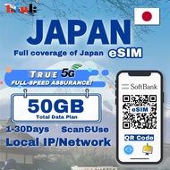 eSIM Japan 3~30days High Speed Data Unlimited Softbank Travel Sim Card 日本上网卡【Total DataPlan】