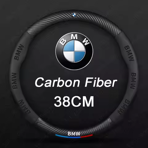 Car 3D Embossing Ventilate Steering Wheel Cover For BMW M Power M3 M4 M5 E36 E39 E46 E60 E90 F10 F15