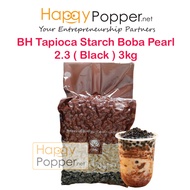 HAPPYPOPPER Boba Tapioca Starch Balls Black Pearl 3kg Jelly Balls Ball Black Pearl Bubble 3 kg Thail
