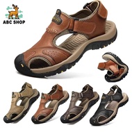 Male Sandals Luxury Men Leather Sandals Summer Beach Leather Shoes