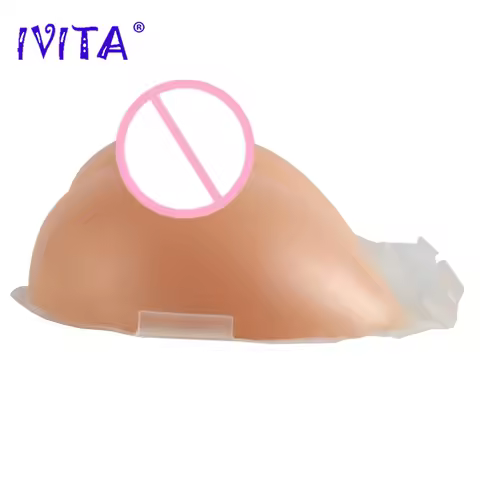 IVITA Realistic Silicone Breast Forms with Straps Fake Boobs For Crossdresser Shemale Transgender Dr