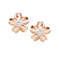 PRIMA Flower Diamond Earrings (Sakura) 9K Case Rose Gold Color Product Code 991E1325-01 Sold In Pair