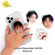 MIN 250 PCS Custom Popsocket Griptok Acrylic UV Print FREE Design
