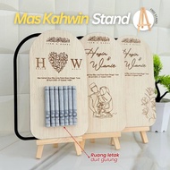 Plat Hantaran Mas Kahwin Ijab Qabul Mas Kahwin Stand wood Kayu Letak Duit Mas Kahwin Frame Mas Kahwi