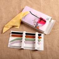 15cm Colored Glass Straw Set 15cm彩色玻璃吸管套装
