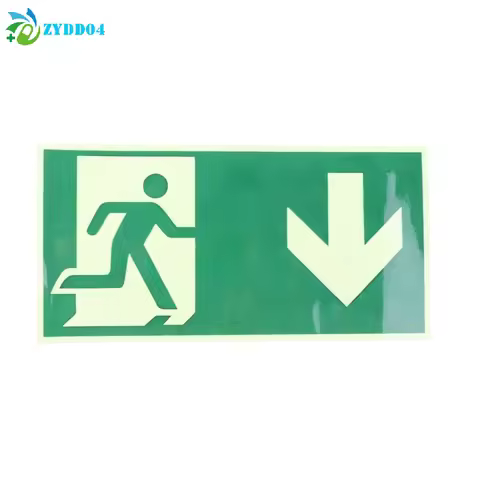 ●1PCS Luminous Exit Sign - Emergency Evacuation Safety Wall Decal, Photoluminescent Fire Evacuation 