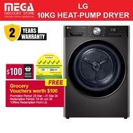LG TD-H10VBD 10KG HEAT-PUMP DRYER | 5 TICKS / Free Fabric Softner Sheet and $100 Grocery Vouchers Re