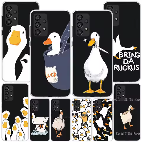 Cartoon Duck Goose Game Phone Case For Samsung Galaxy A17 A16 A15 A14 A13 A57 A56 A55 A54 A53 A37 A3