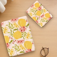 1 Pc Lemon, Flower Print Tablet Case & Kindle E-Book Case Compatible With IPad 10th Generation, IPad