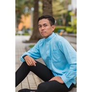 SALE Kurta Amir Budiman Baby Blue Limited Made in Malaysia Biru Baju Kurta Jubah Melayu cekak musang