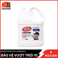 Nước Rửa Tay Lifebuoy Chuyên Dụng Bảo Vệ Vượt Trội 10 (Đỏ) Can 4KG