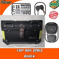 BOX BELAKANG MOTOR / TOP BOX EVO ADVENTURE [28L] BLACK