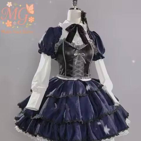 IMU women Japanese Vintage Lolita Dress Women Gothic Y2k Long Sleeve Mini Dresses Harajuku Bow Sweet