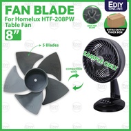 FAN BLADE for Homelux HTF-208PW Stand Fan 8" Table fanTurbo Gale fan blade knob Bilah kipas meja Ber
