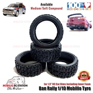 Rally 1/10 Mobilio Tire for 1.9" RC Car Rims Including Inner Foam Tires