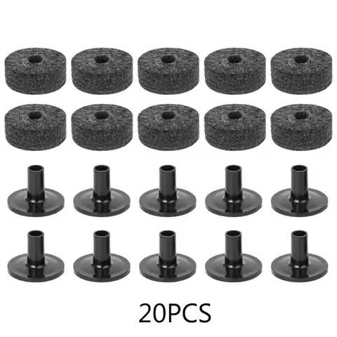 20Pcs/set Cymbal Stand Felt Washer and Cymbal Sleeves Replacement Kits Standard Size Cymbal Stand Fe