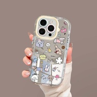 Ốp Lưng Điện Thoại Bảo Vệ Hình Động Vật Hoạt Hình Gương Mặt Cho Apple 13 pro Max iPhone 14 12 Redmi