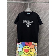 T-shirt Prada/T-shirt Prada bercorak lengan pendek uniseks T-shirt sukan T-shirt perniagaan T-shirt 