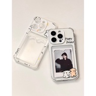 Softcase Slot Card Holder cute couple Case OPPO Reno11f a60 Realme note 50 c55 c63 C51s C67 12pro pl
