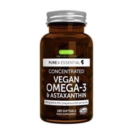 Vegan Omega 3 + Astaxanthin Algae Oil Capsules Igennus 60 capsules USA