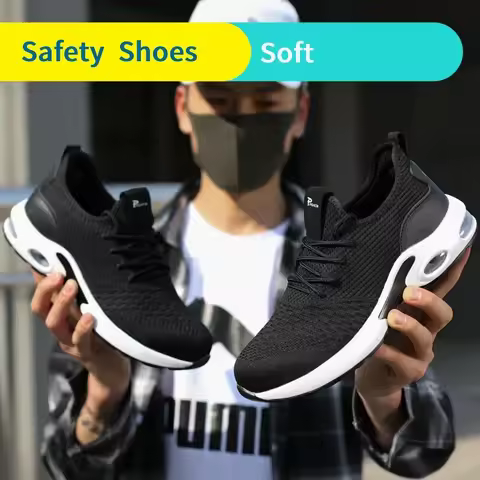 Work Safety Shoes For Men And Women Breathable Work Shoes Steel Shoes Anti-collision Safety Protecti