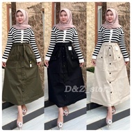 Haruka Long Skirt Latest Front Button Skirt korean Style Skirt