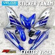 Velozi Y15ZR EXCITER GP COVER SET/ Y15 V1 V2 Exciter Gp Biru Silver Merah/ EXCITER GP COVER SET BLUE