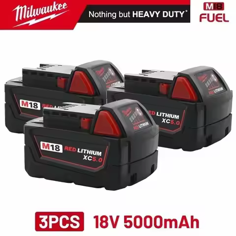 Original Milwaukee M18 18V rechargeable lithium-ion battery M18B6 6000mAh,with anti-counterfeiting l