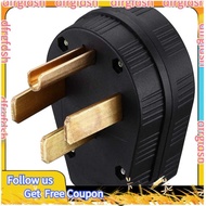 【D&F】Power Plug 14-50P, 50-Amp 4-Prong Male Straight Blade 125-250V for Dryer, RV, Generator in US S