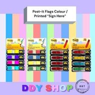 3M Post-it Colour Printed Flags Sticky Notes (Sign Here) Message Index Post it sticky notes