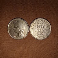 uang koin Diponegoro 25 sen th 1952