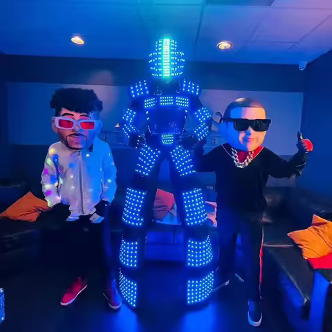 RGB Color Change LED Light Robot Costume Clothing Robot LED Stilts Walker Suit jacket Event Costume