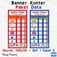 100x50CM Data Package Counter Banner, Buy 1 Get 2