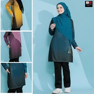 Baju Melayu Floral Muslim Dress Baju Muslimah T shirt Jersey Humaira Run Series 2024 Plus Size Modern Muslim Dress Women's Simple Muslim Cutting Trim Tops