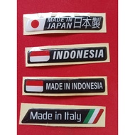 INDONESIAN JAPAN ITALY EMBLEM STICKER MOTOR